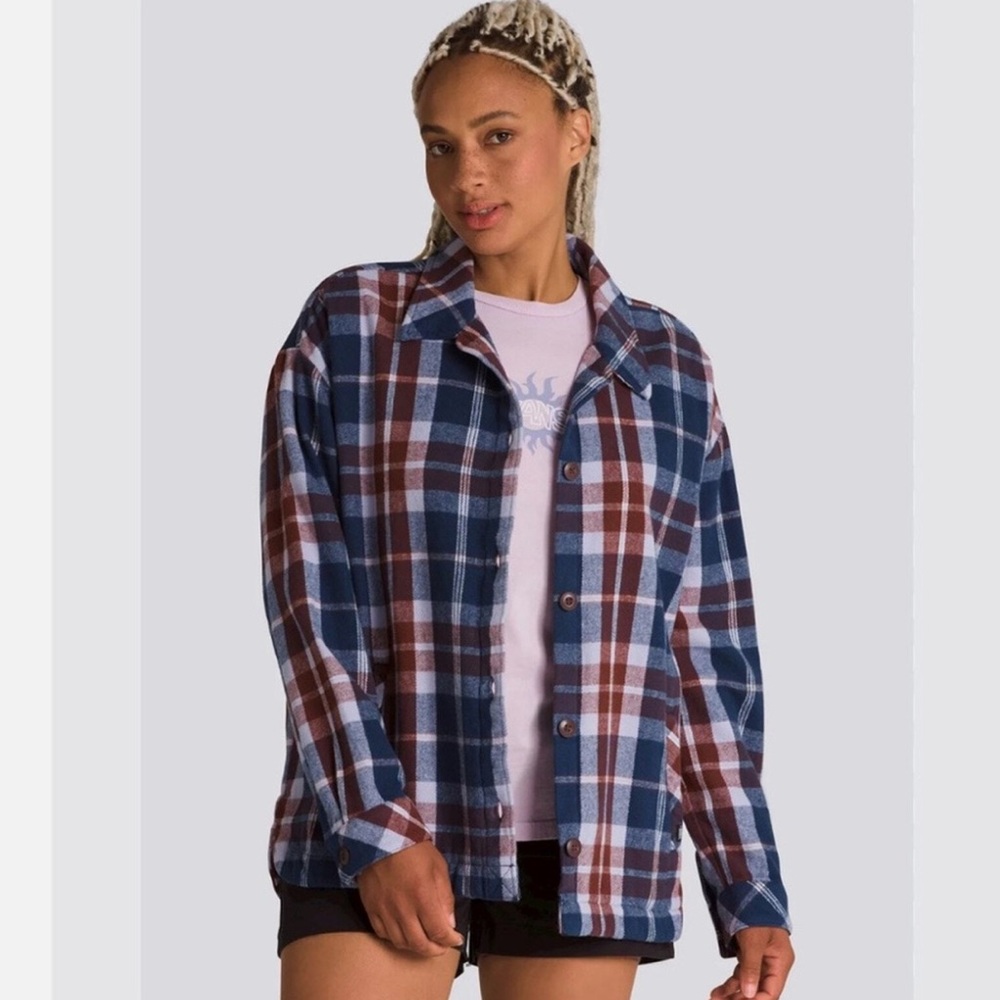 Vans Eliza Oversized Woven Flannel Shacket
